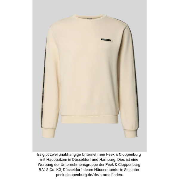 Ea7 Emporio Armani Herren Sand Sweatshirt Mit Label-Details Und Rundhalsausschnitt Mittel