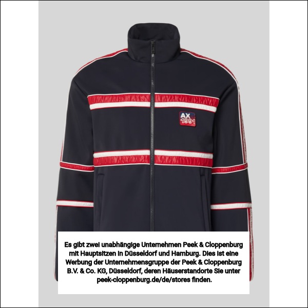 Armani Exchange Herren Dunkelblau Blouson Mit Stehkragen Groß