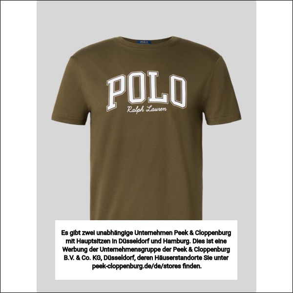 Polo Ralph Lauren Herren Oliv Custom Slim Fit T-Shirt Mit Rundhalsausschnitt