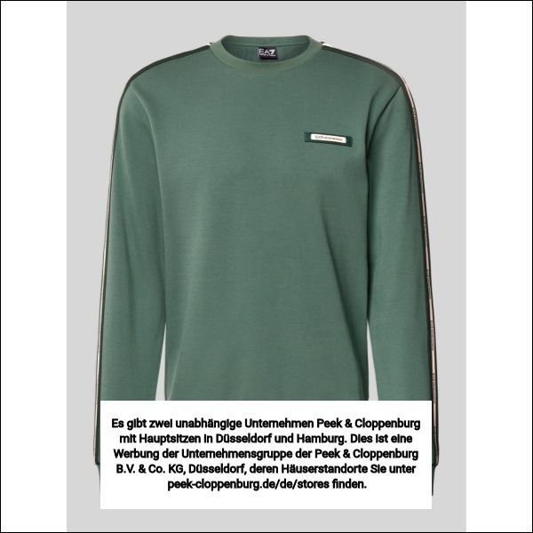 Ea7 Emporio Armani Herren Gruen Sweatshirt Mit Label-Details Und Rundhalsausschnitt