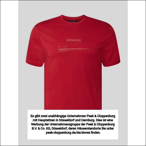 Armani Exchange Herren T-Shirts Rot Gr. Übergröße XXL 
