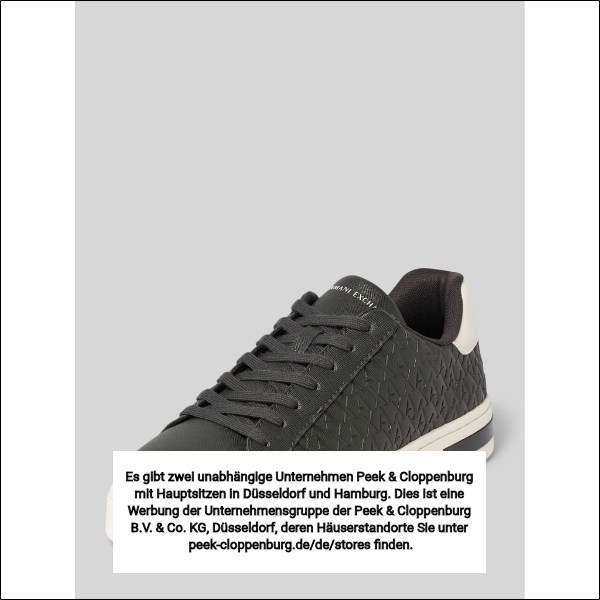 Armani Exchange Herren Sneaker Low Grau Gr. 45