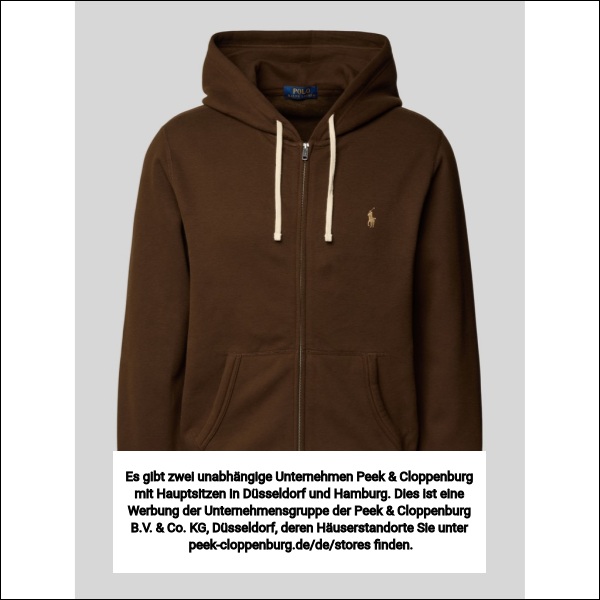 Polo Ralph Lauren Herren Dunkelbraun Sweatjacke Mit Kapuze